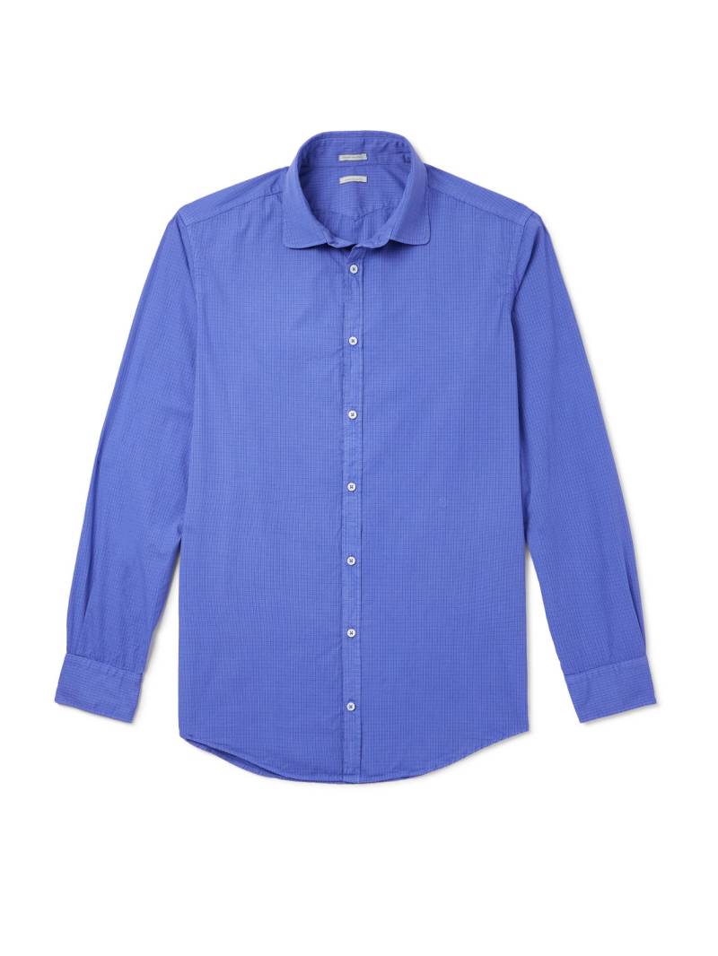 Massimo Alba - Canary Slim-Fit Checked Cotton-Poplin Shirt - Men - Blue - XXL von Massimo Alba