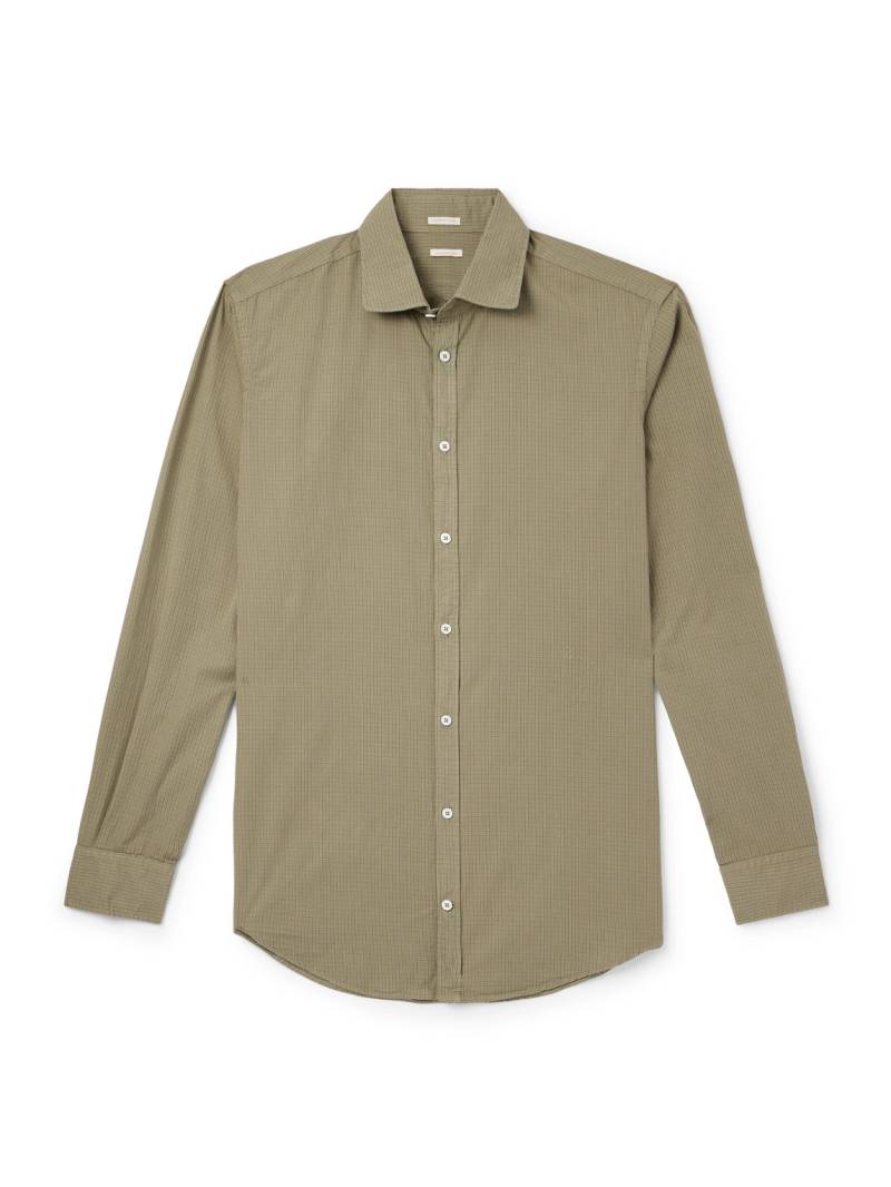 Massimo Alba - Canary Slim-Fit Checked Cotton-Poplin Shirt - Men - Green - XXL von Massimo Alba