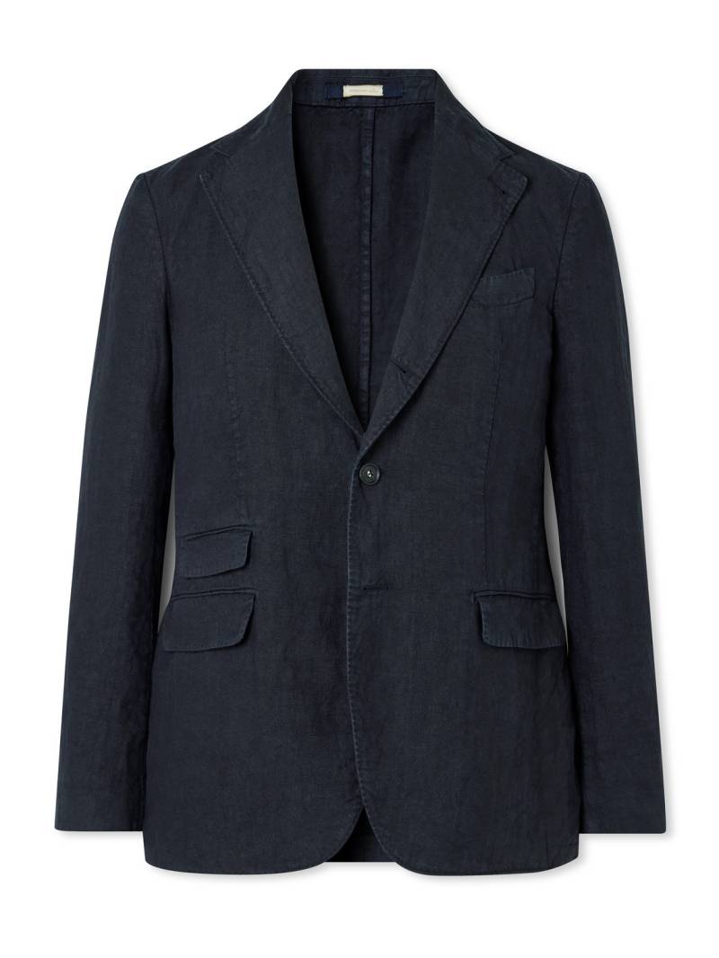 Massimo Alba - Catch2 Linen Suit Jacket - Men - Blue - IT 48 von Massimo Alba