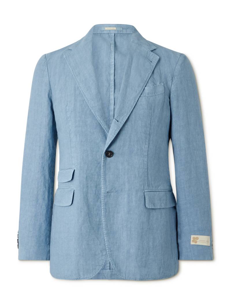 Massimo Alba - Catch2 Linen Suit Jacket - Men - Blue - IT 48 von Massimo Alba