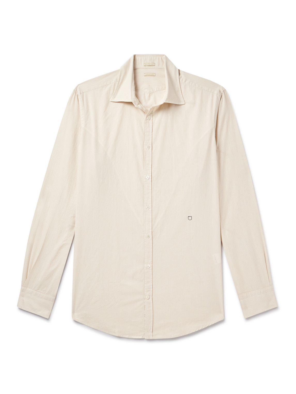 Massimo Alba - Genova Striped Cotton-Poplin Shirt - Men - Neutrals - XL von Massimo Alba