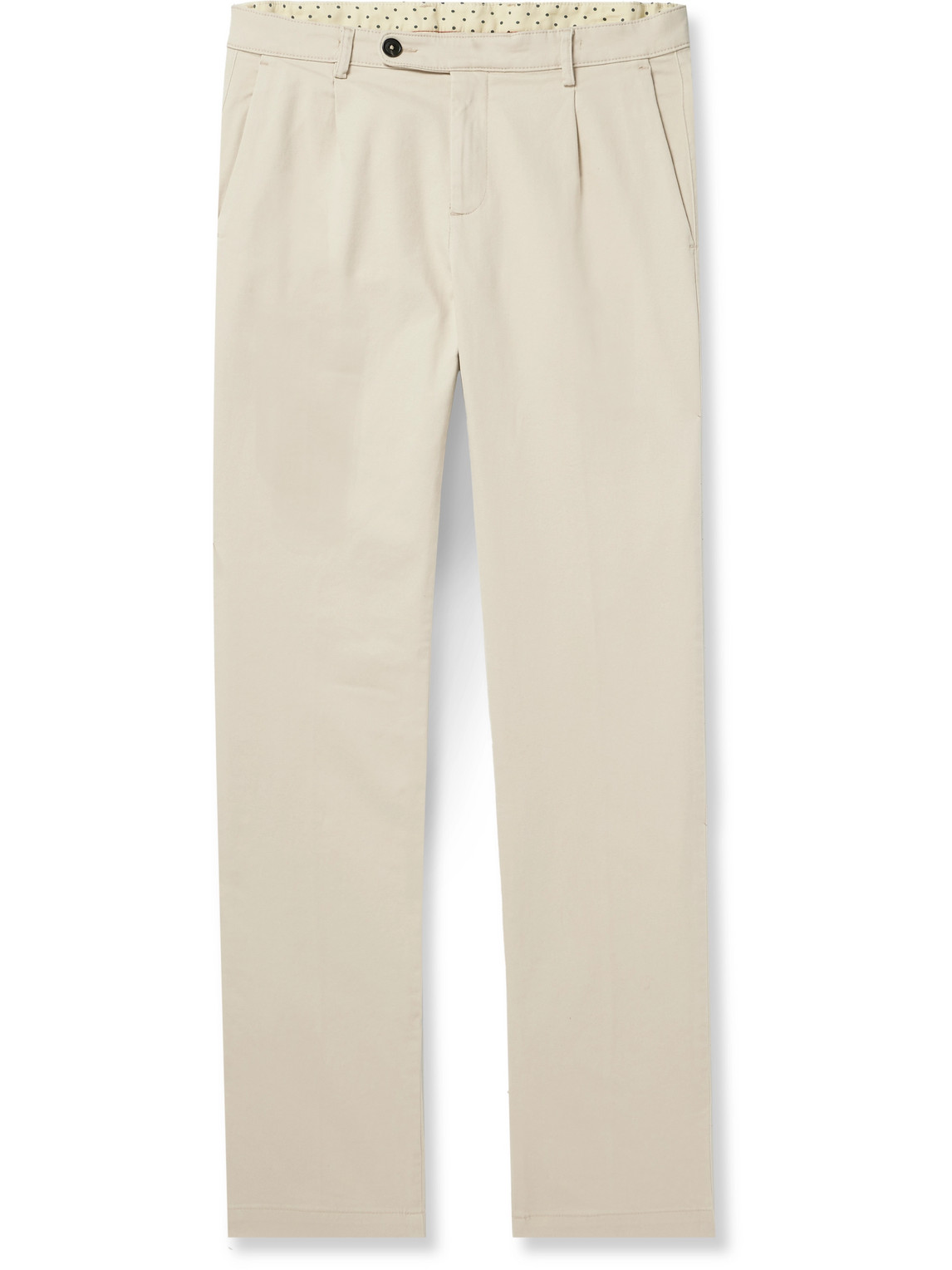 Massimo Alba - Ionio2 Straight-Leg Pleated Cotton-Blend Twill Trousers - Men - Neutrals - IT 54 von Massimo Alba