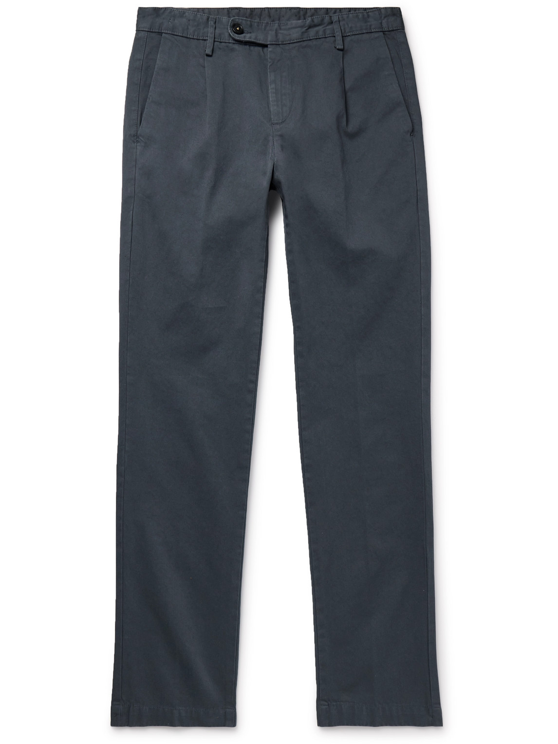 Massimo Alba - Ionio2 Straight-Leg Pleated Cotton-Twill Trousers - Men - Gray - IT 50 von Massimo Alba
