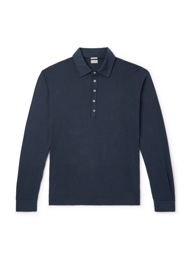 Massimo Alba - Ischia Cotton and Cashmere-Blend Jersey Polo Shirt - Men - Blue - XXL von Massimo Alba