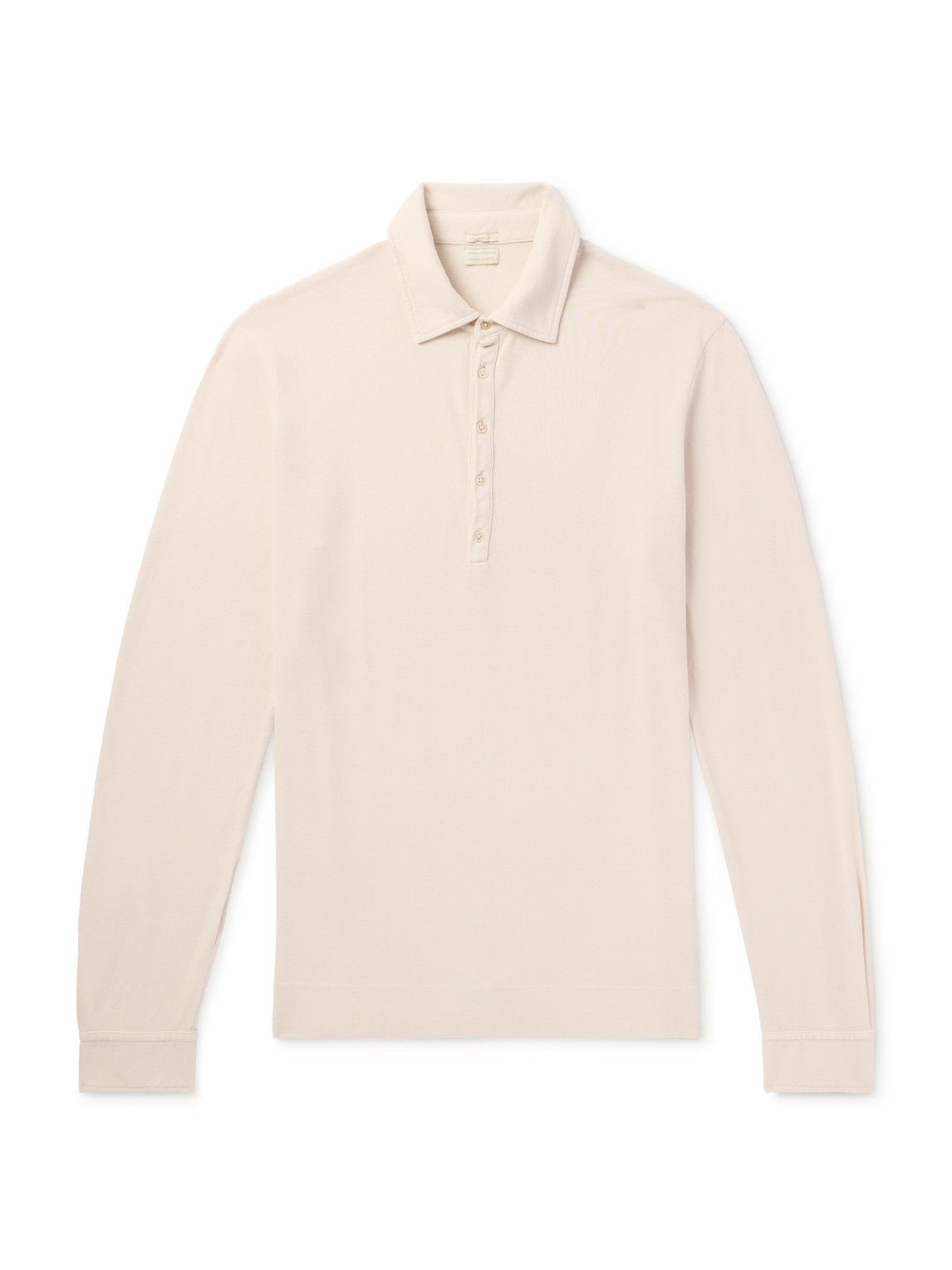 Massimo Alba - Ischia Cotton and Cashmere-Blend Jersey Polo Shirt - Men - Neutrals - M von Massimo Alba