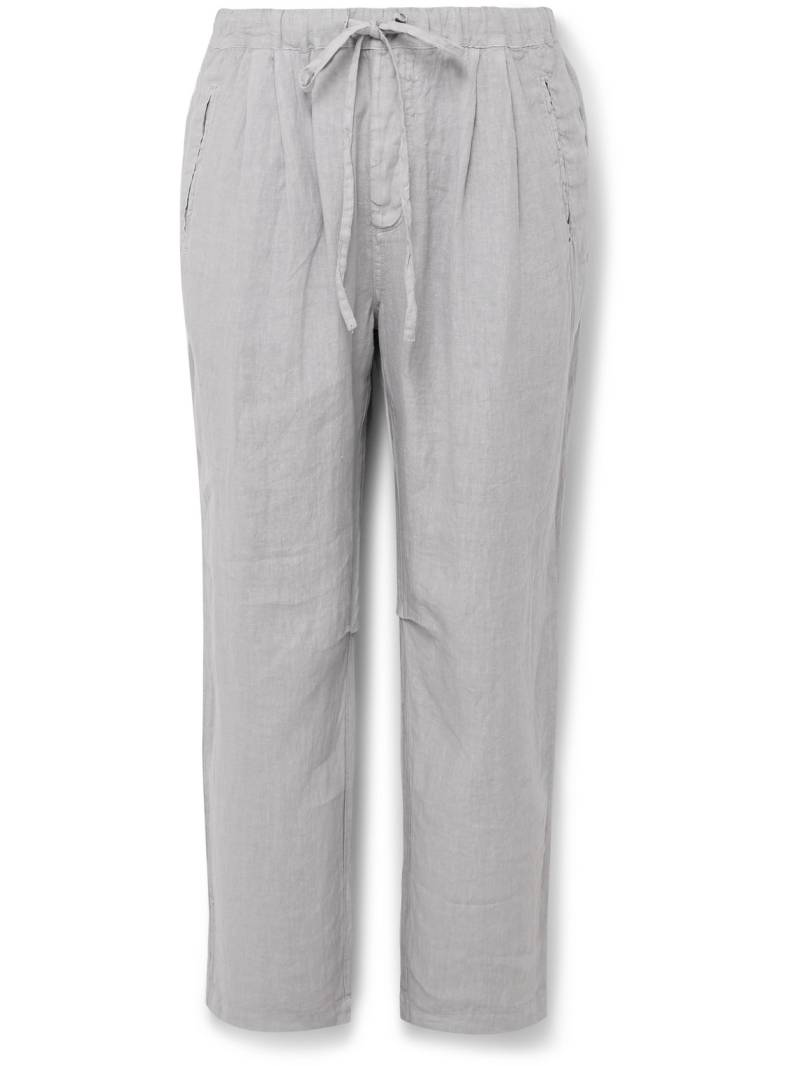 Massimo Alba - Key West Straight-Leg Pleated Linen Drawstring Trousers - Men - Gray - XXL von Massimo Alba