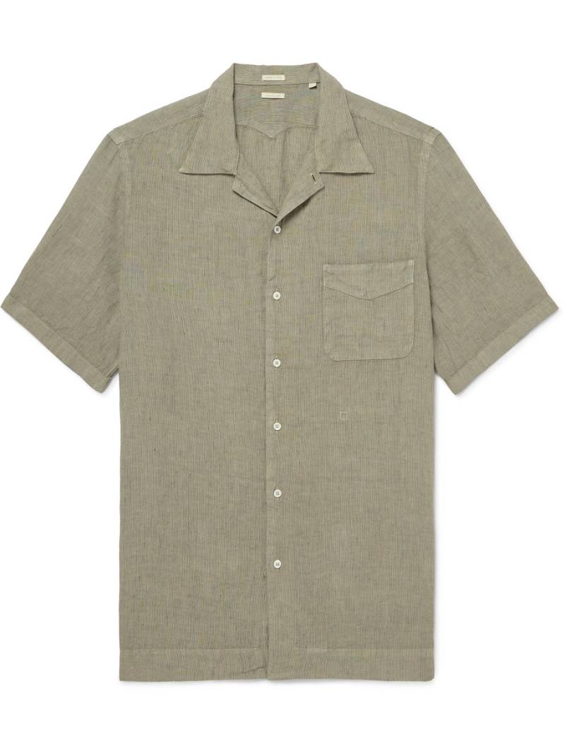 Massimo Alba - Venice Camp-Collar Linen Shirt - Men - Green - XXL von Massimo Alba