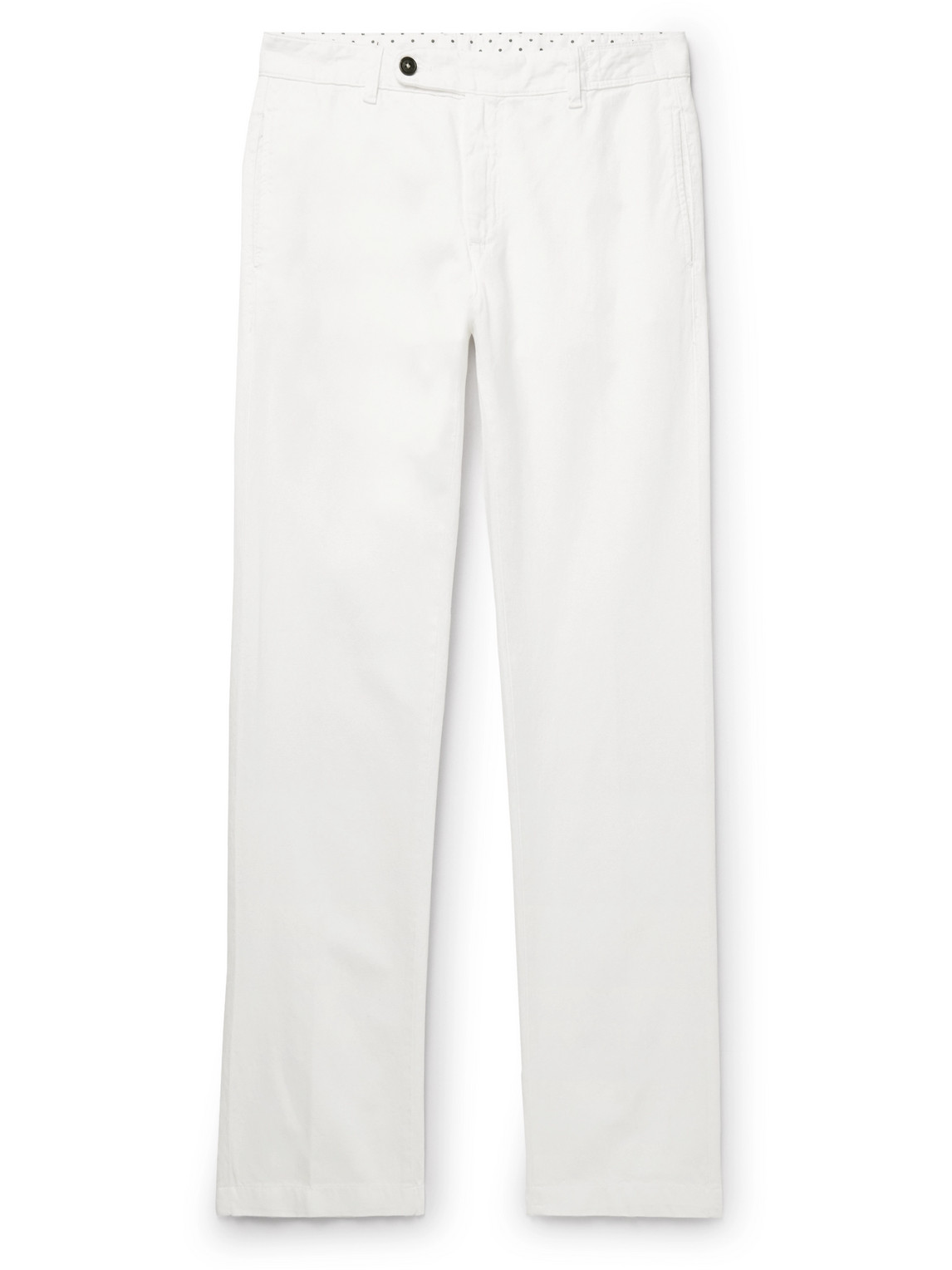 Massimo Alba - Winch2 Slim-Fit Cotton and Linen-Blend Trousers - Men - White - IT 48 von Massimo Alba