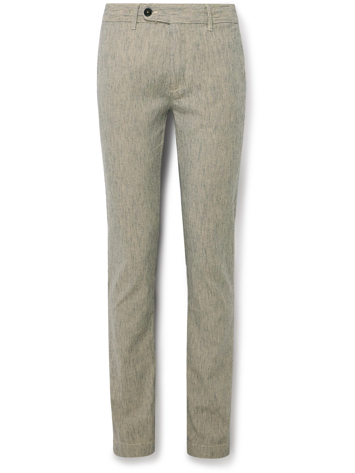 Massimo Alba - Winch2 Slim-Fit Striped Cotton-Blend Trousers - Men - Neutrals - IT 50 von Massimo Alba