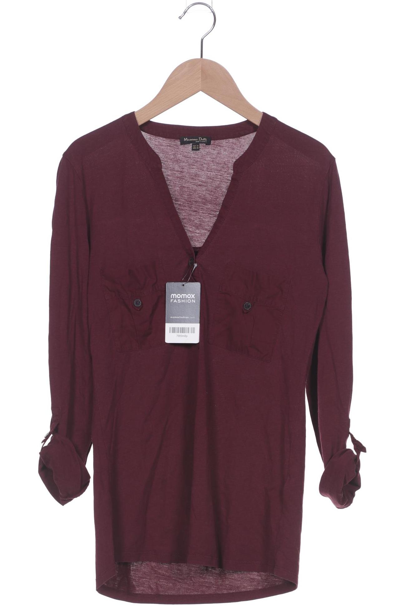 Massimo Dutti Damen Langarmshirt, bordeaux von Massimo Dutti