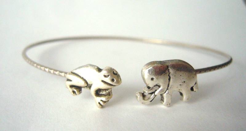 Frosch Elefant Armband Wickeln, Tier Armband, Bettelarmband, Armreif von MastaArtShop