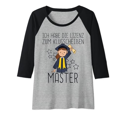 Damen Master Abschluss Fun Geschenk Idee Frauen Uni Absolvent Raglan von Master Abschluss Geschenk Ideen