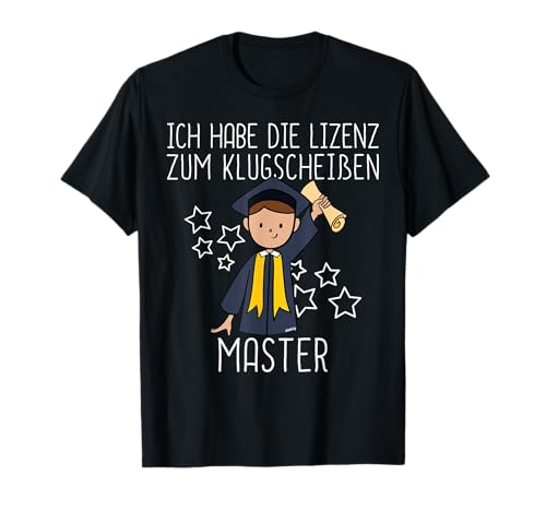 Master Abschluss Fun Geschenk Idee Männer Uni Absolvent T-Shirt von Master Abschluss Geschenk Ideen
