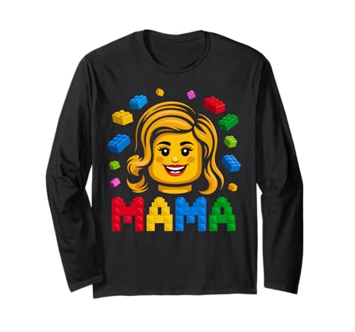 Familie Mama Mama Meister Baumeister Bausteine Bausteine Mutter Langarmshirt von Master Builder Family Birthday Kids Toddler Gifts