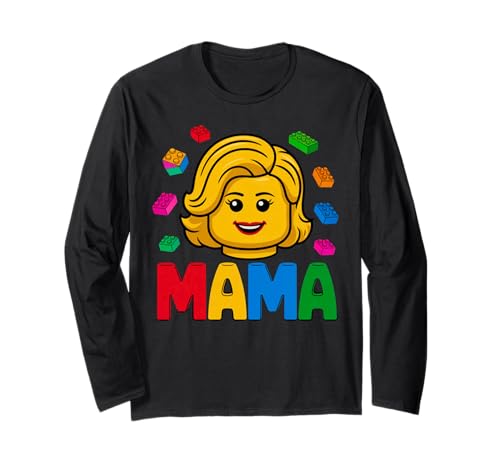 Familie Mama Mama Meister Baumeister Bausteine Bausteine Mutter Langarmshirt von Master Builder Family Birthday Kids Toddler Gifts