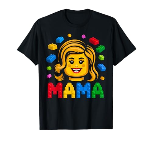 Familie Mama Mama Meister Baumeister Bausteine Bausteine Mutter T-Shirt Familie Mama Mama Meister Baumeister Bausteine Bausteine Mutter T-Shirt von Master Builder Family Birthday Kids Toddler Gifts