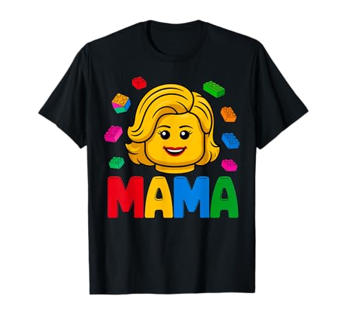 Familie Mama Mama Meister Baumeister Bausteine Bausteine Mutter T-Shirt von Master Builder Family Birthday Kids Toddler Gifts