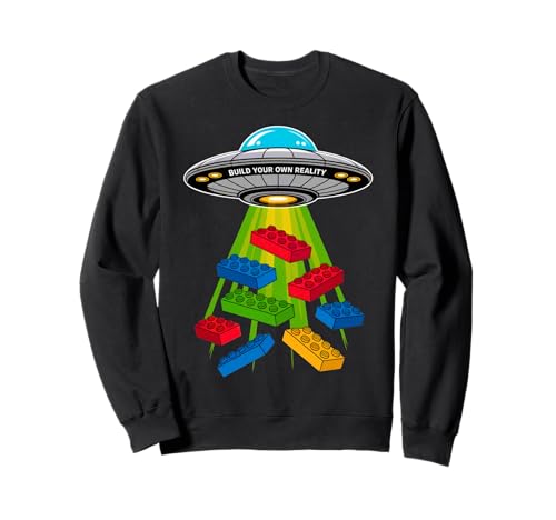 Lustige Alien UFO Master Builder Bricks Blocks Kinder Geschenke Sweatshirt von Master Builder Family Birthday Kids Toddler Gifts