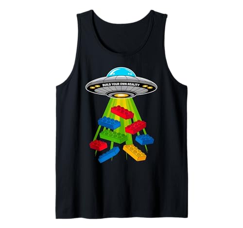 Lustige Alien UFO Master Builder Bricks Blocks Kinder Geschenke Tank Top von Master Builder Family Birthday Kids Toddler Gifts