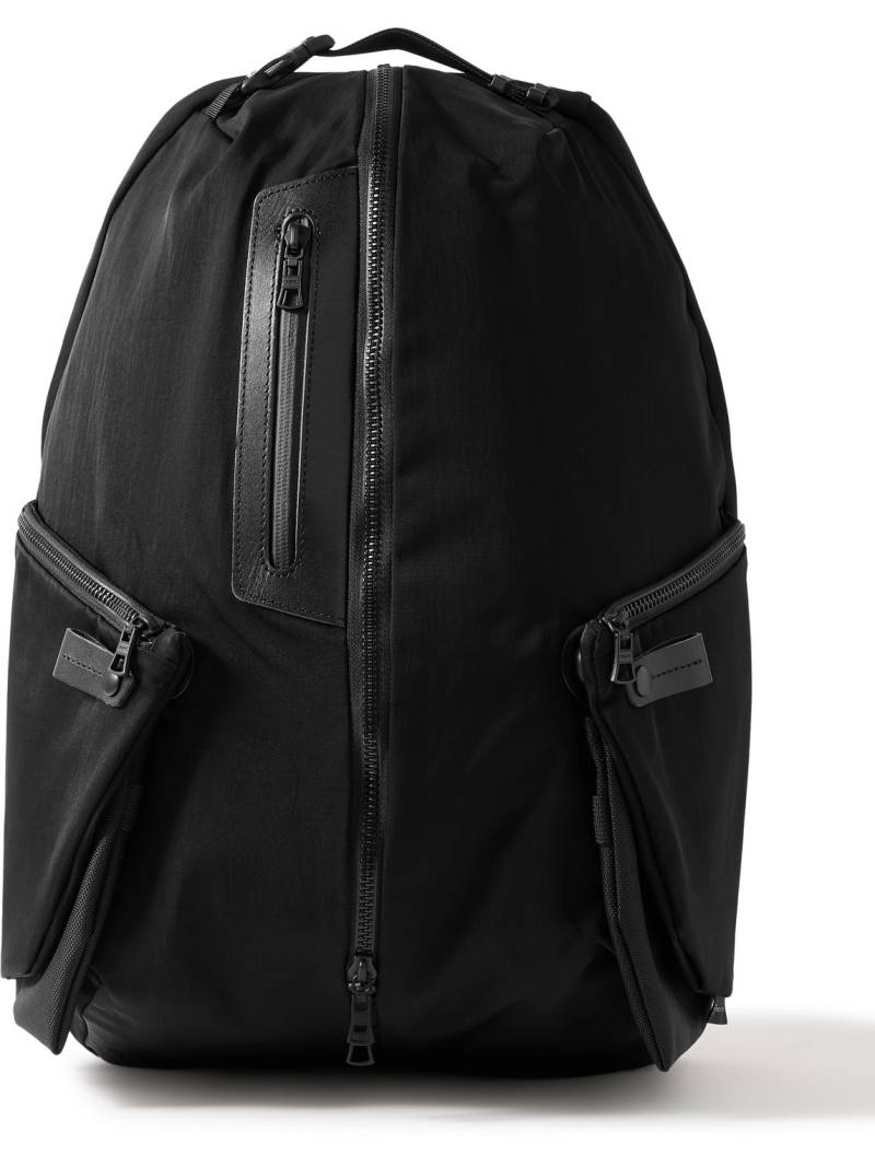 Master-Piece - Circus Leather-Trimmed Nylon-Twill and CORDURA® Backpack - Men - Black von Master-Piece