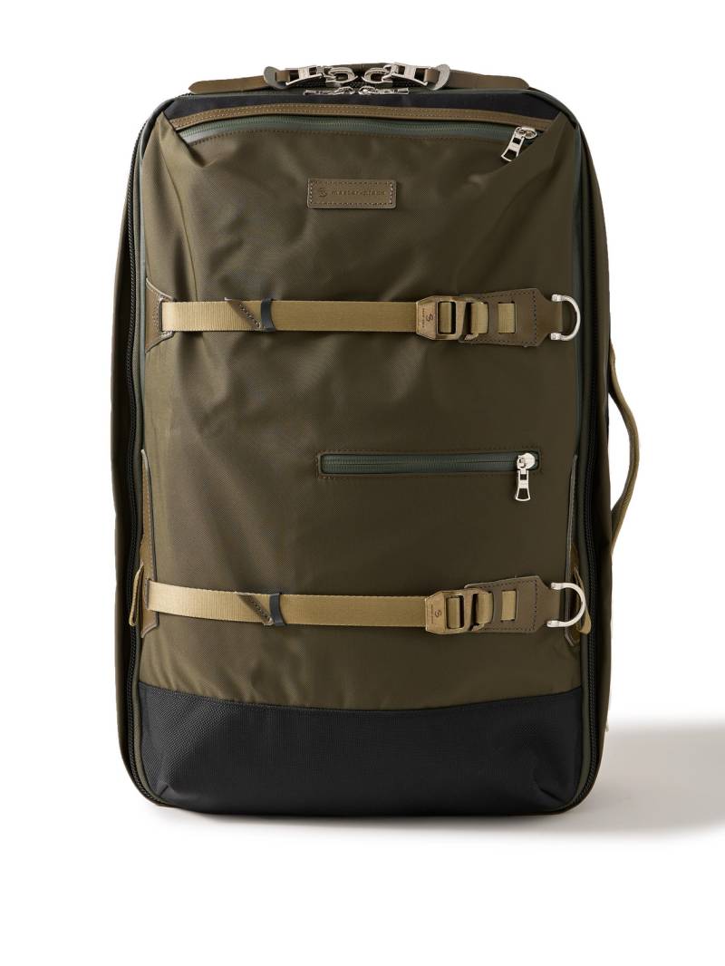 Master-Piece - Potential 3Way Convertible Leather and Canvas-Trimmed CORDURA® MasterTeX Backpack - Men - Green von Master-Piece