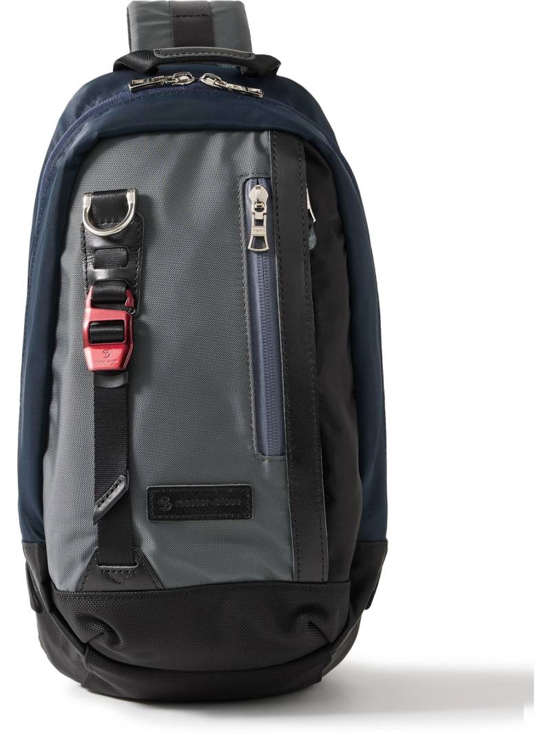 Master-Piece - Potential Leather-Trimmed CORDURA® Ballistic Nylon Sling Bag - Men - Gray von Master-Piece
