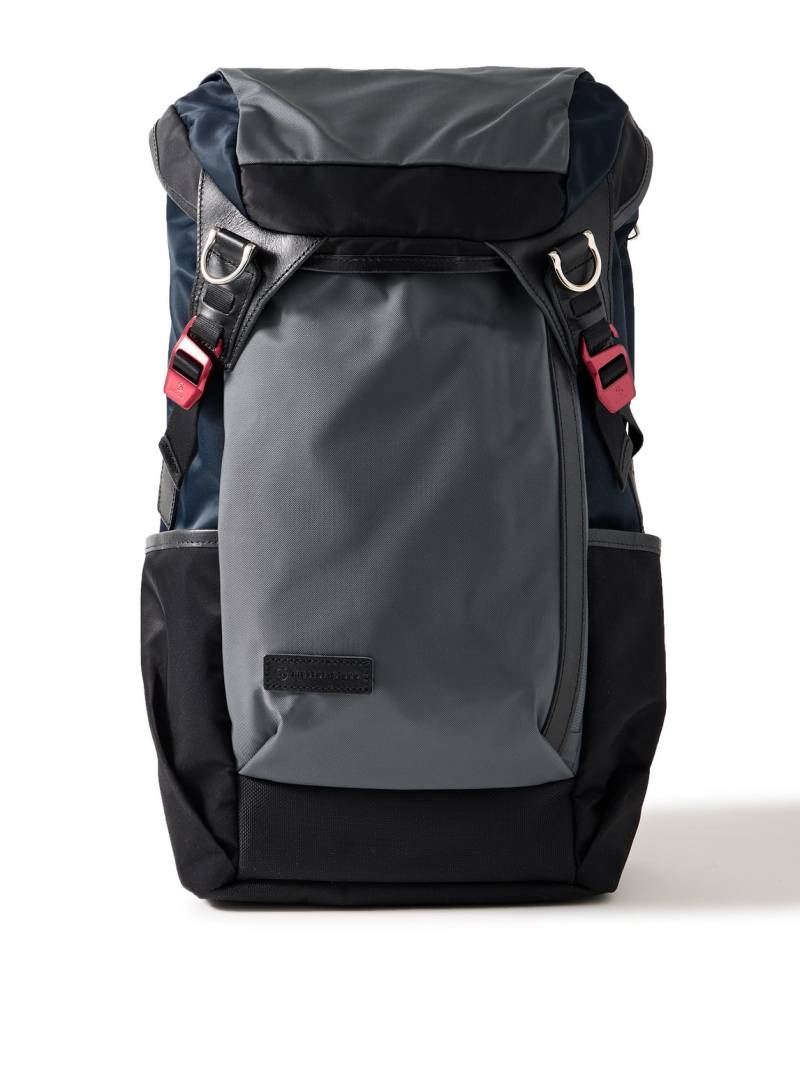 Master-Piece - Potential Leather and Webbing-Trimmed CORDURA® MasterTeX Backpack - Men - Gray von Master-Piece