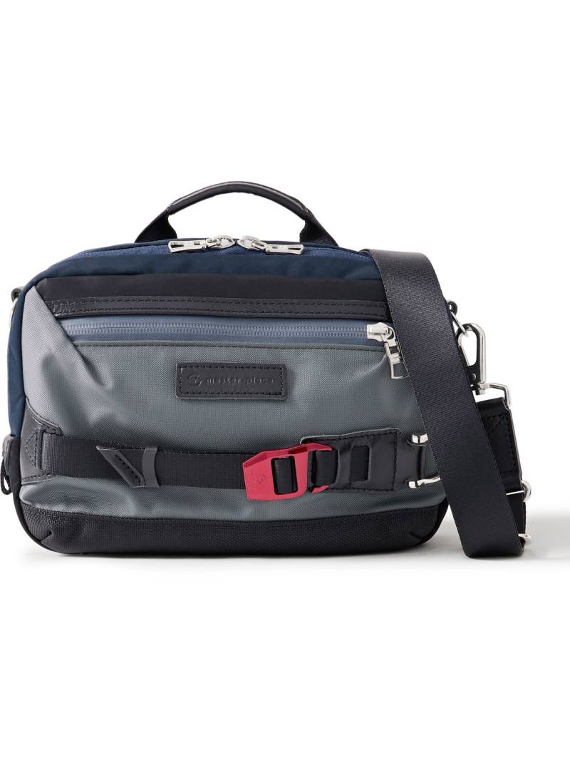 Master-Piece - Potential Small Leather-Trimmed CORDURA® Nylon Messenger Bag - Men - Gray von Master-Piece