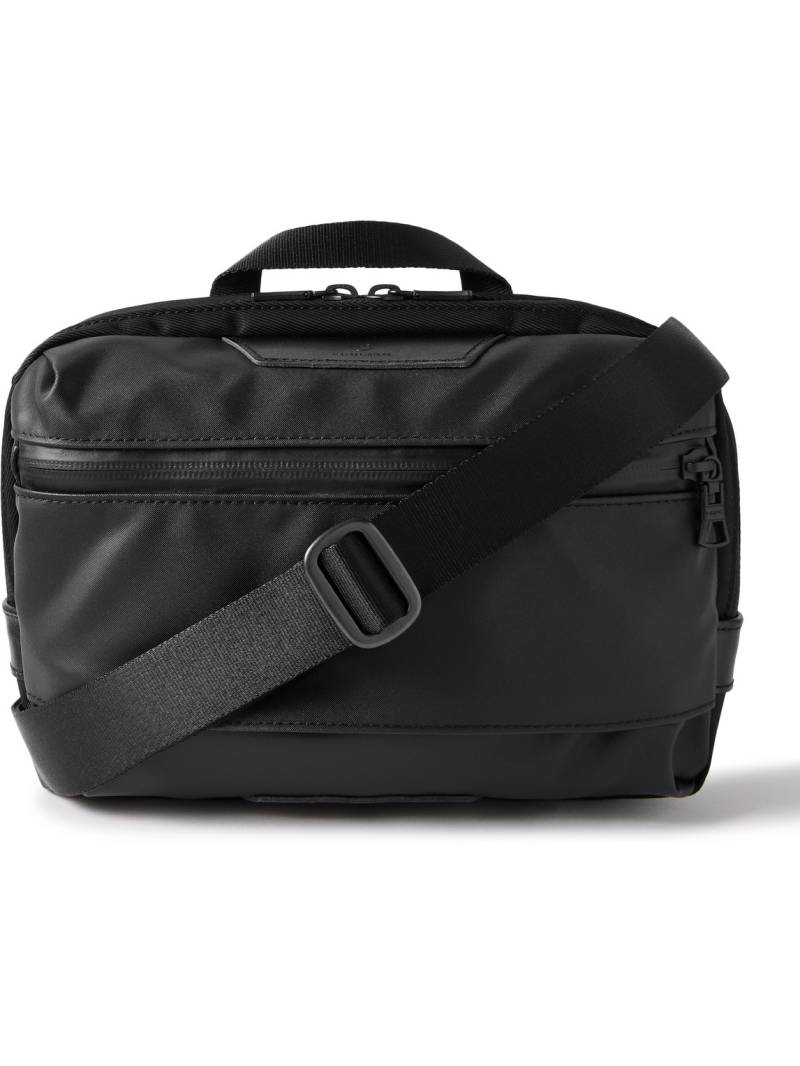 Master-Piece - Progress Leather-Trimmed Coated Nylon-Twill Messenger Bag - Men - Black von Master-Piece