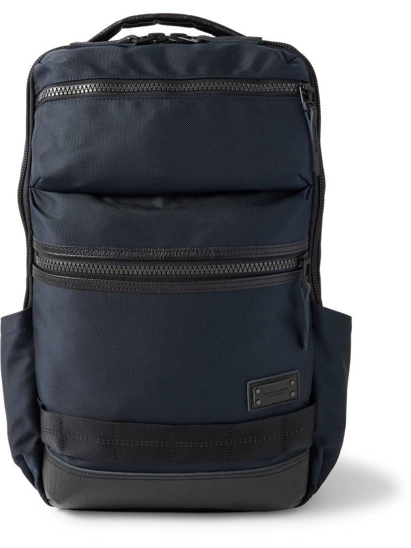 Master-Piece - Rise Ver.2 Leather-Trimmed Mastertex-09 Backpack - Men - Blue von Master-Piece