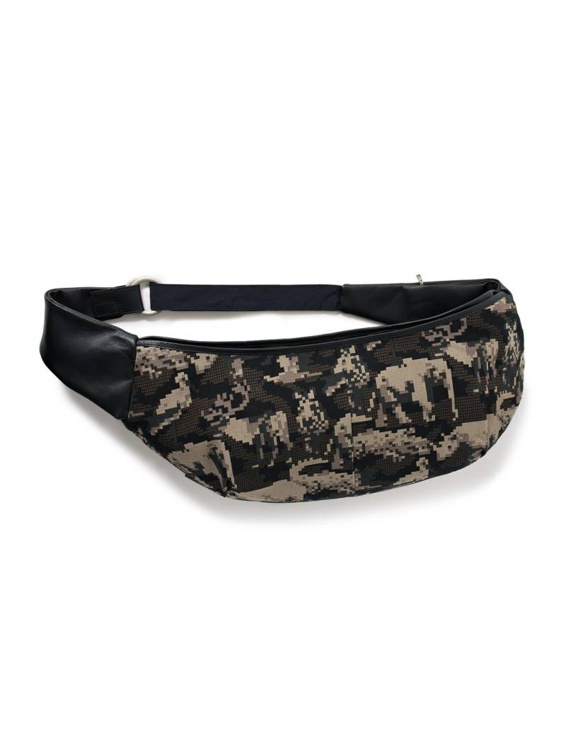 Master-Piece - nowartt Digital Zoo Leather-Trimmed Jacquard Messenger Bag - Men - Black von Master-Piece