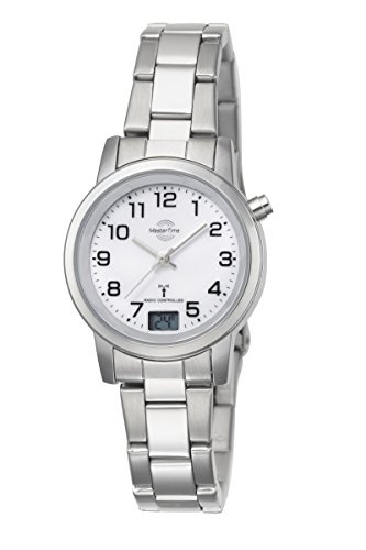 Master Time Funk Quarz Damen Uhr Analog-Digital mit Edelstahl Armband MTLA-10301-12M von Master Time