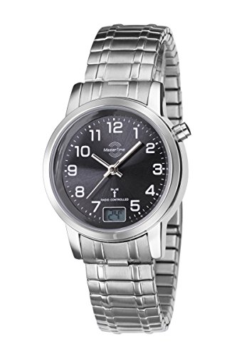 Master Time Funk Quarz Damen Uhr Analog-Digital mit Edelstahl Armband MTLA-10309-22M von Master Time