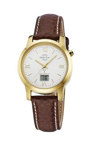 Master Time Funk Quarz Damen Uhr Analog-Digital mit Leder Armband MTLA-10299-13L von Master Time