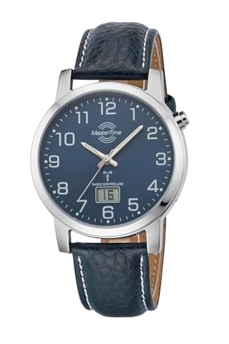 Master Time Funk Quarz Herren Uhr Analog-Digital mit Leder Armband MTGA-10493-32L von Master Time