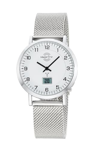 Master Time Funk Quarz Damen Uhr Analog-Digital mit Edelstahl Milanaise Armband MTLS-10740-12M von Master Time