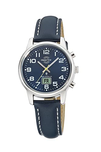 Master Time Funk Quarz Damen Uhr Analog-Digital mit Leder Armband MTLA-10818-32L von Master Time