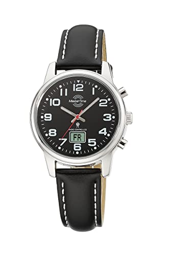 Master Time Funk Quarz Damen Uhr Analog-Digital mit Leder Armband MTLA-10819-22L von Master Time
