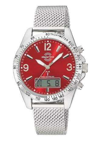 Master Time Funk Quarz Herren Uhr Analog-Digital mit Edelstahl Milanaise Armband MTGA-10962-82M von Master Time