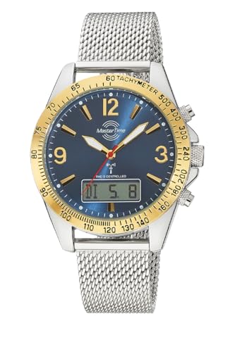 Master Time Funk Quarz Herren Uhr Analog-Digital mit Edelstahl Milanaise Armband MTGA-10964-32M von Master Time