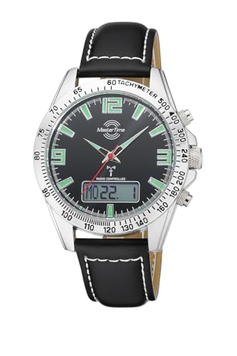 Master Time Funk Quarz Herren Uhr Analog-Digital mit Leder Armband MTGA-10873-22L von Master Time