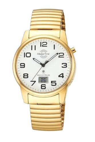 Master Time Funk Quarz Herren Uhr Analog mit digitalem Datum mit Edelstahl Armband MTGA-10946-12Z von Master Time