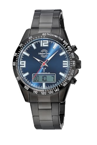 Master Time Funk Quarz Herren Uhr Analog mit digitalem Datum und Edelstahl Armband MTGA-10952-32M von Master Time