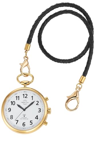 Master Time Funk Quarz Sprechende Unisex Uhr Analog mit Leder Armband MTGA-10939-12M von Master Time