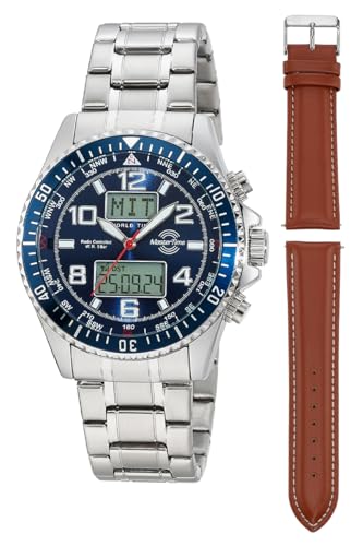 Master Time Funk Quarz Herren Uhr Analog-Digital mit Edelstahl Armband MTGA-10922-32M von Master Time