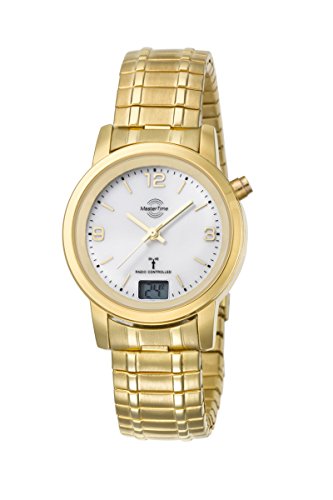 Master Time Funk Quarz Damen Uhr Analog-Digital mit Edelstahl Armband MTLA-10313-12M von Master Time