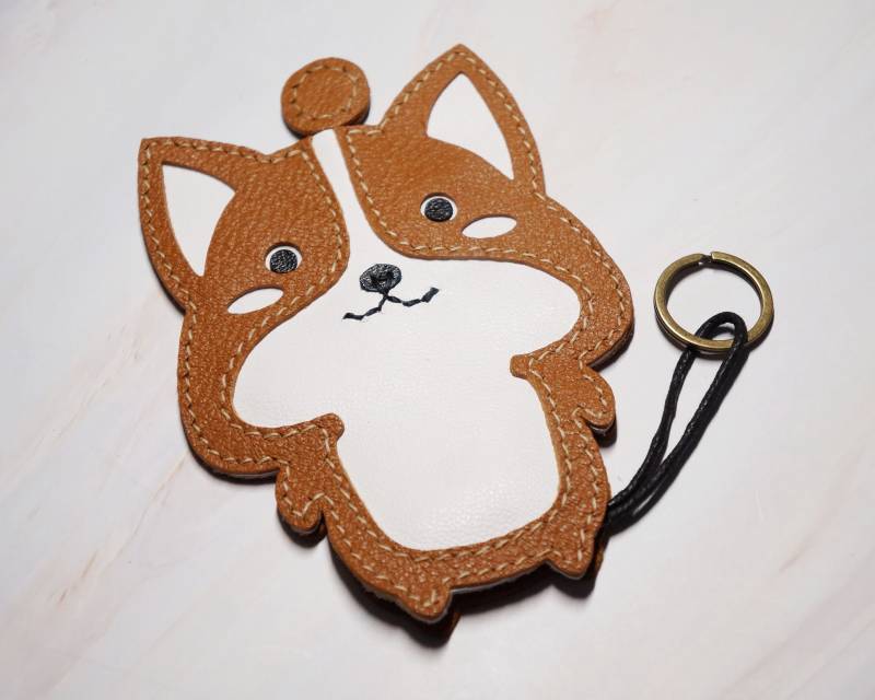 Corgis Schlüsselanhänger Leder Ledertasche Mit Handschlaufe Schlüsselarmband Für Frauen Männer Corgis Geschenke Sie Ihn von MasterCapWorkShop