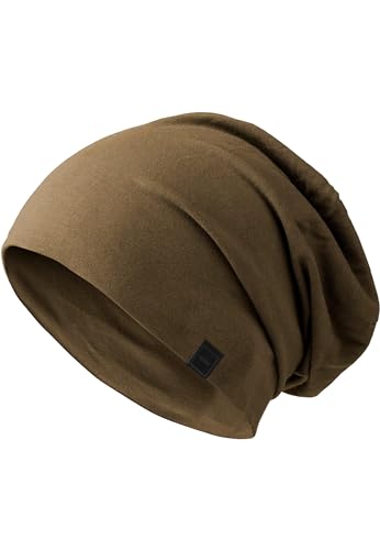 MSTRDS Unisex Strickmützen Jersey Beanie, Grün (Olive 1152,4566), One Size (Youth) von MSTRDS