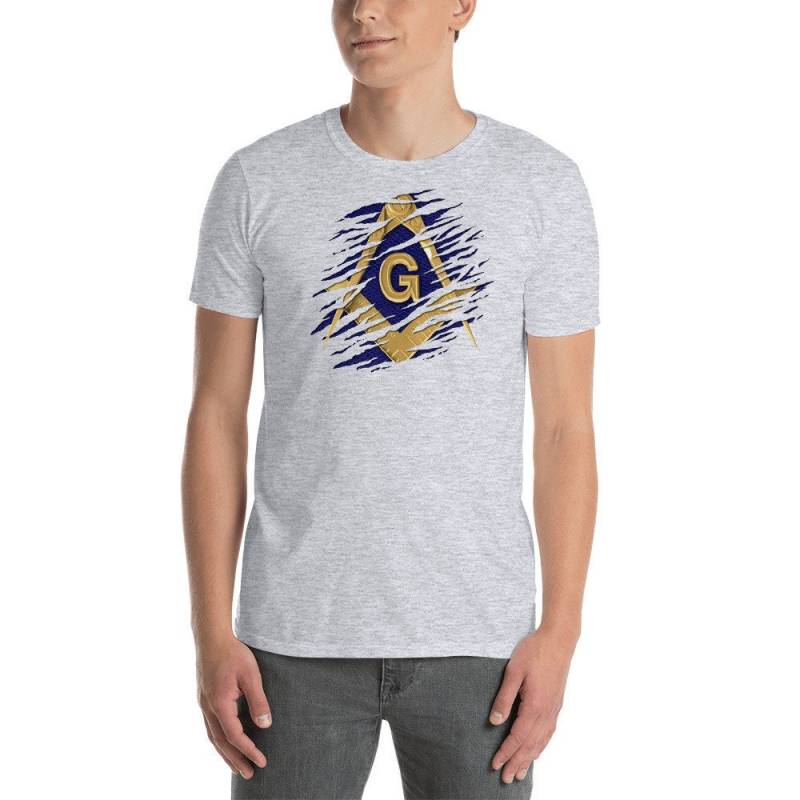 Freimaurer Shirt, Ripper Supermason Gold Winkel & Kompass, Shirt von MasterMasonMade