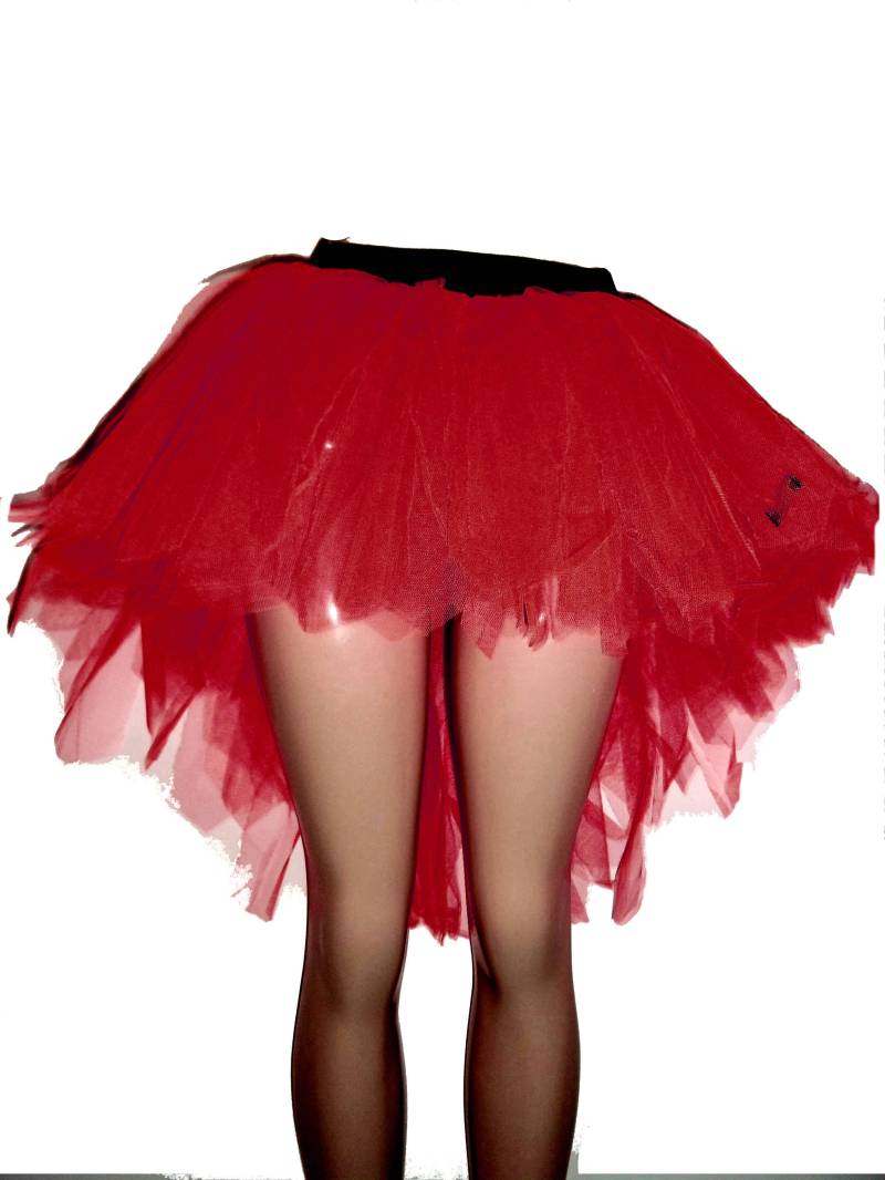 Rote Sieben 7 Schichten Neon Uv Fluoreszierende Pfau Treiben Trashig Spitzen Tutu Rock Halloween Emo Weihnachten Tanz Partei Verein Rave Frauen von MasterMind92